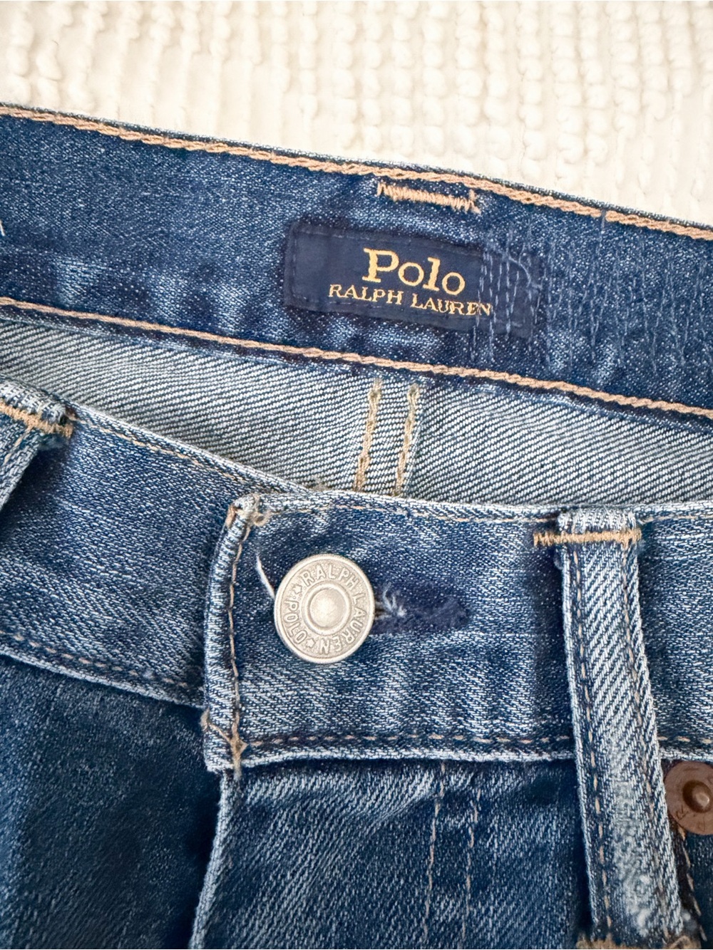 Polo Ralph Lauren Women's Jeans 27 The Waverly Straight Crop Star Patchwork Pant - Picture 2 of 9